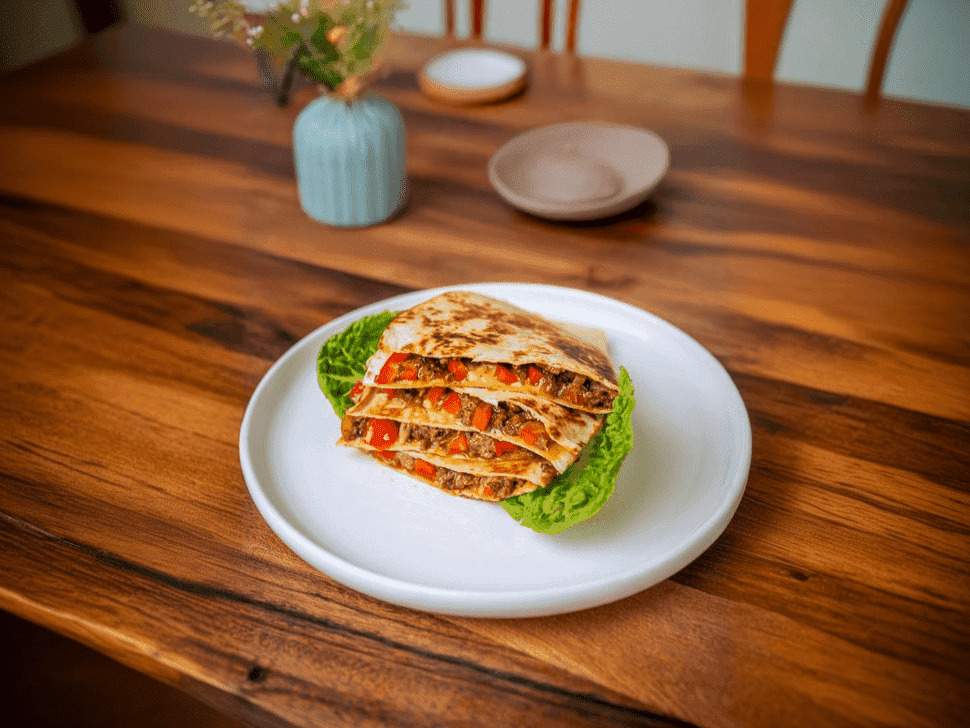 Quesadilla z wołowiną i papryką