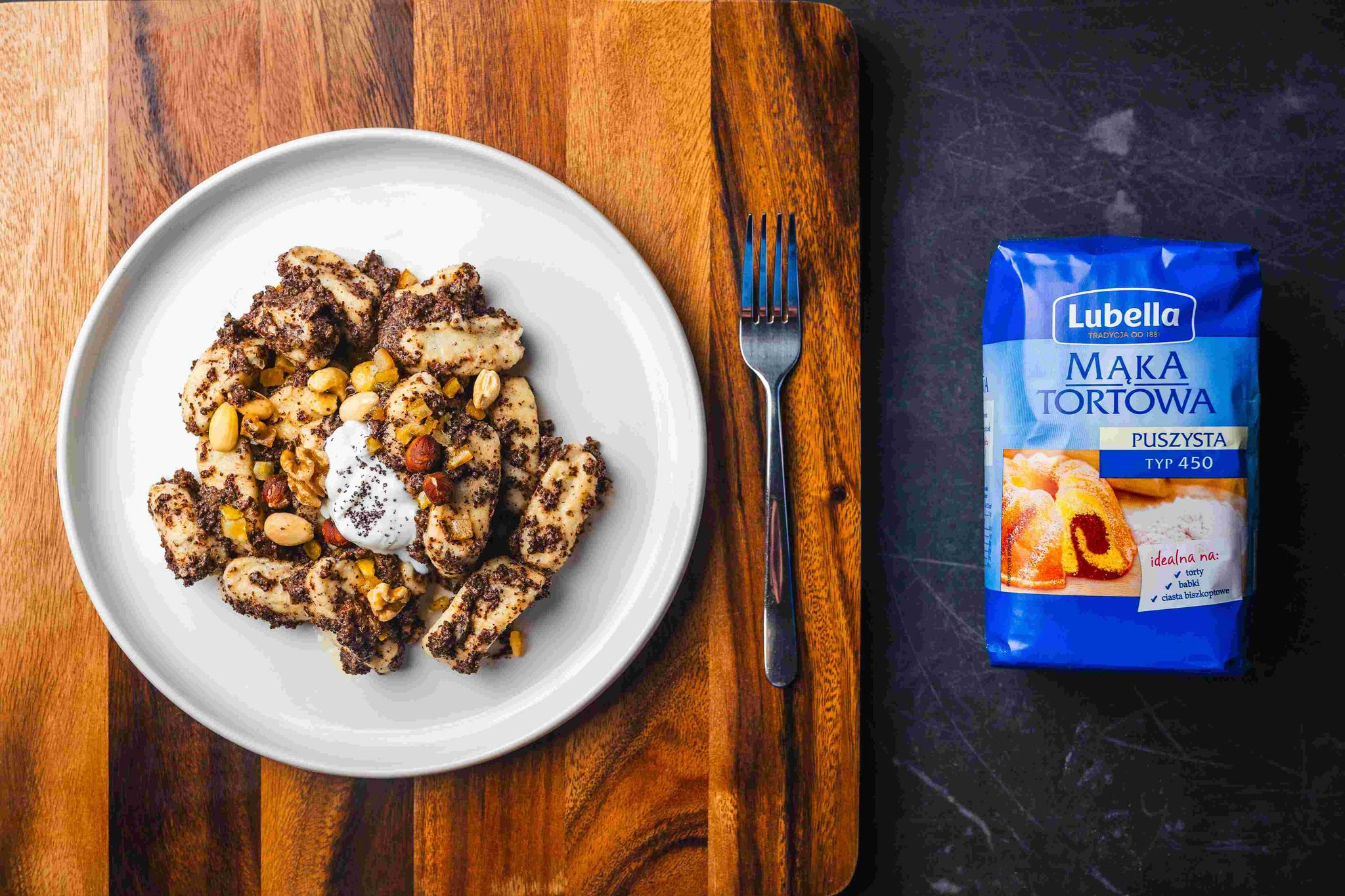 Leniwe pierogi z makiem