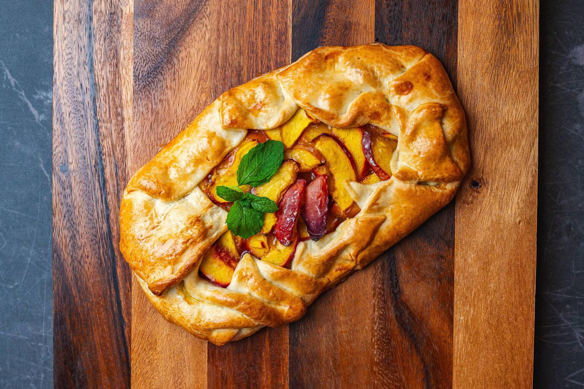 Galette z nektarynkami